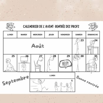 Calendrier de la rentrée des profs