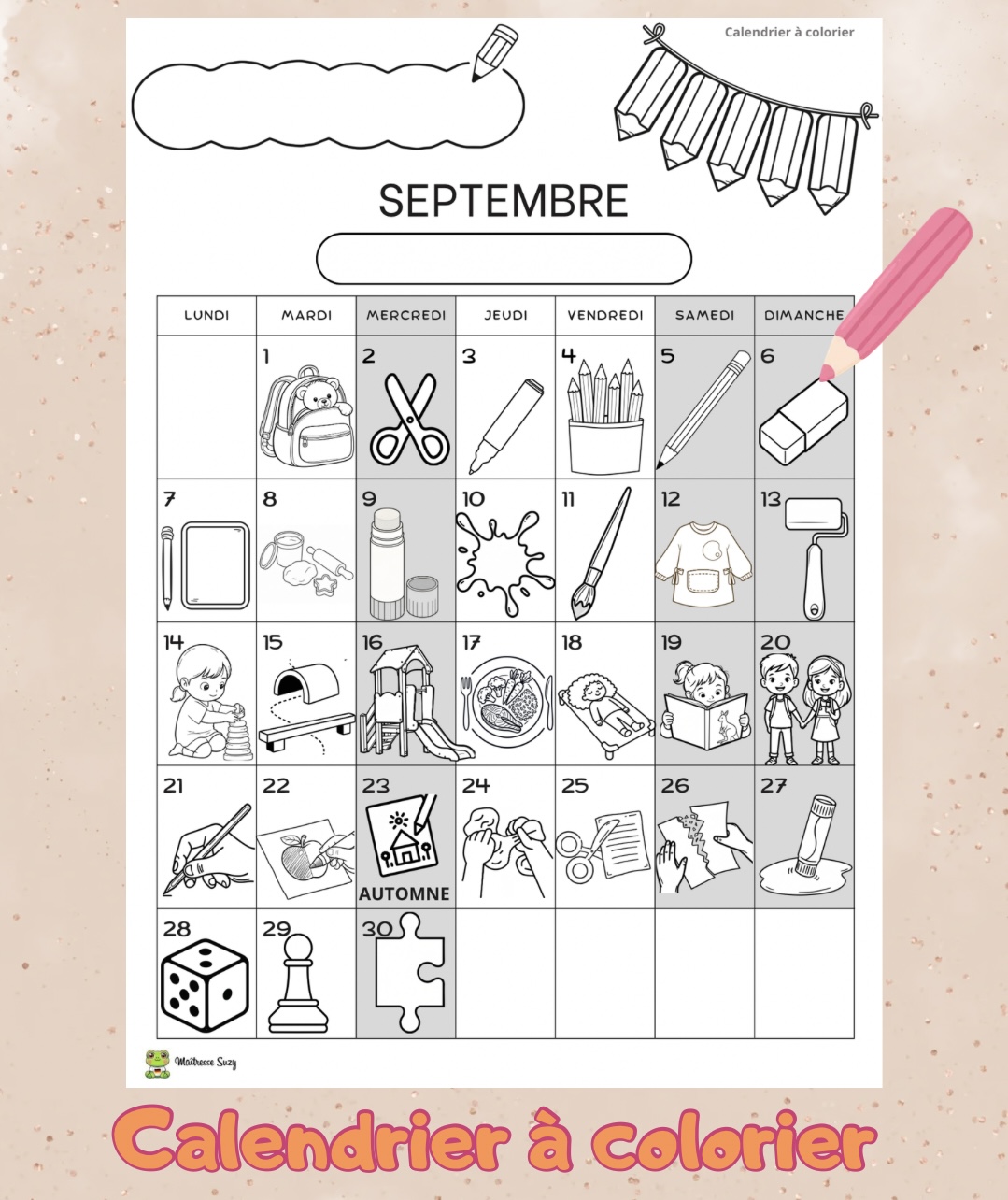 Calendrier période 1 (septembre/octobre) – Image 2
